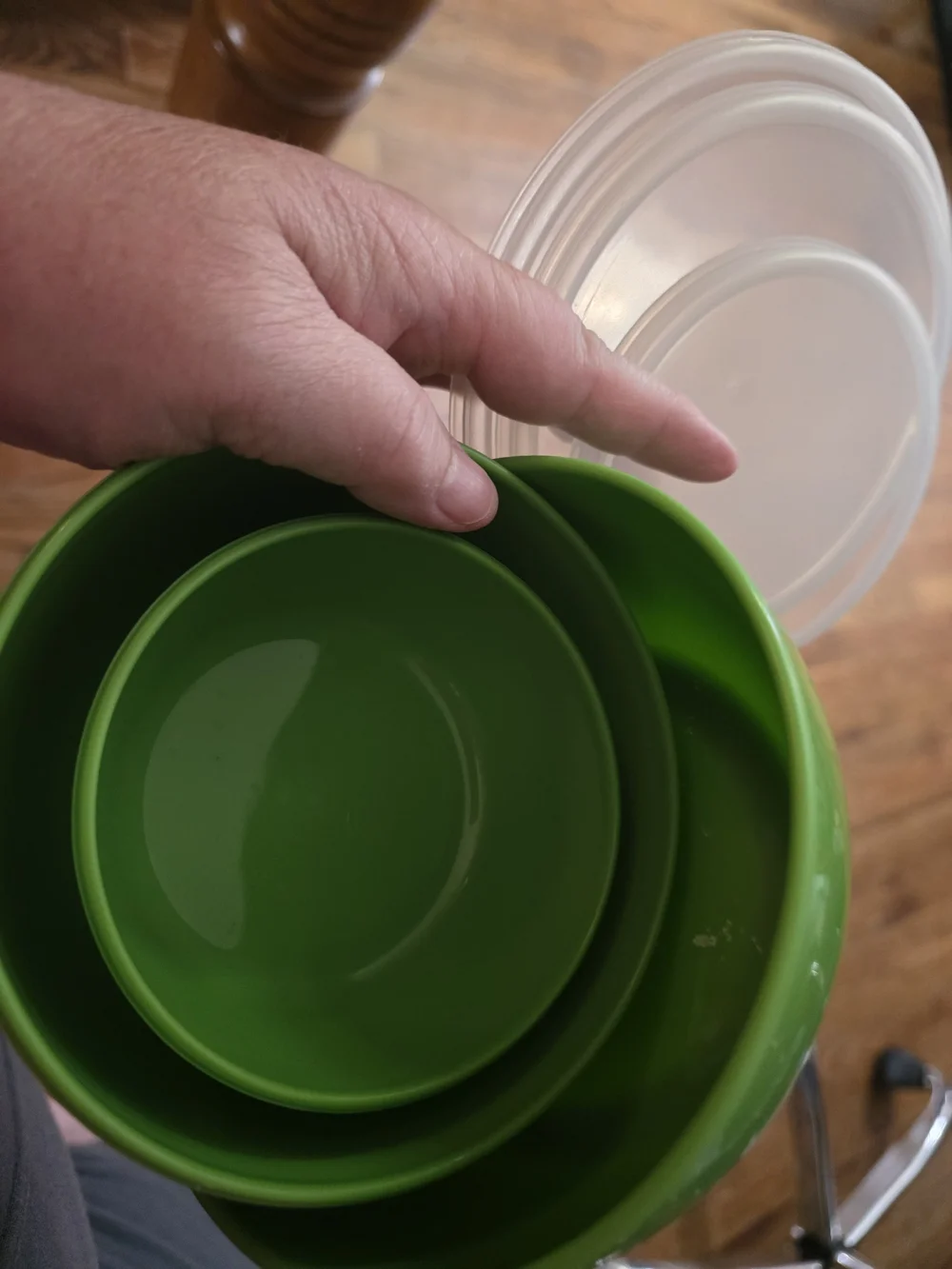 KitchenAid Sage Green Serving And Storage Bowls with Lids